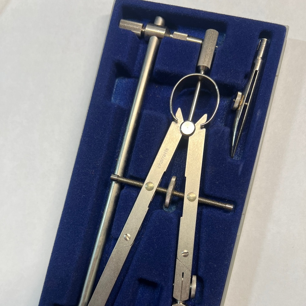 Vintage Collectible Charrette 410 drafting compass set - Made in Germany